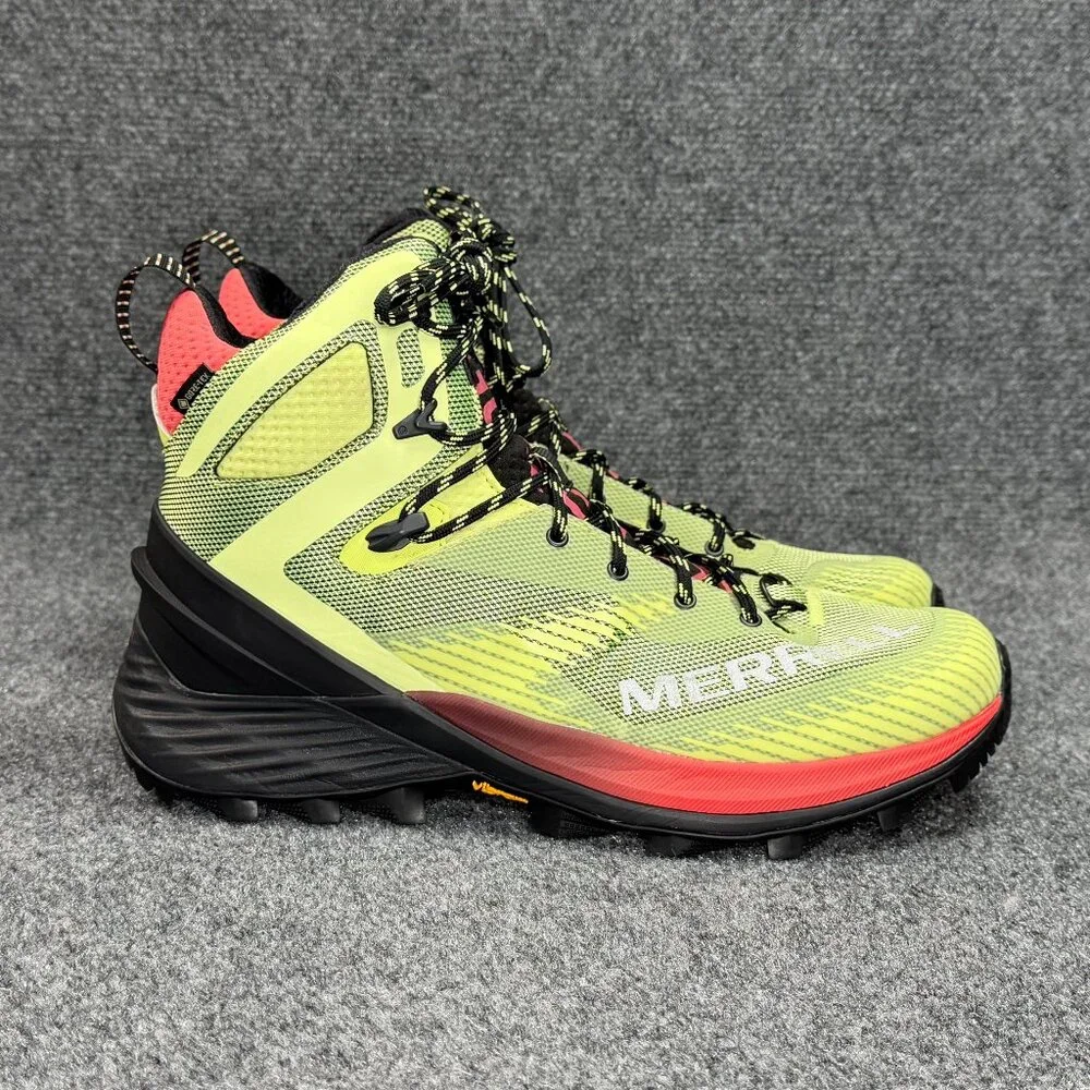 Merrell Rogue Hiker Mid GORE-TEX Boots Men's Size 12 Mantis Yellow Athletic Shoe